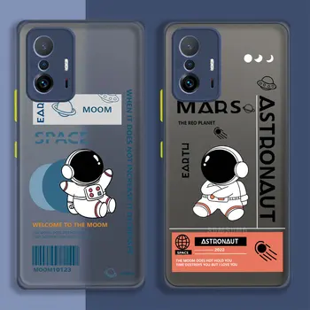 Juhul Coque jaoks Xiaomi Mi 11 Lite 10 12 9 8 Pro Poco X3 NFC A2 5X A1 6X Raske Tagasi Armas Astronaut Mars Ruumi Celular Täielikult Täis