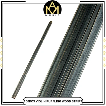 100TK Maple Wood Viiul Purfling Must Valge Puidust Prusside Viiul Luthier Sisemine Materjal Handamde Viiul Kasutamiseks Top ja Tagasi, 1.3 mm