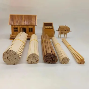 10tk/Palju 30CM Bambusest Puit Materjali DIY Käsitöö Hoone Mudel Tarvikud Käsitöö Käsitöö Mööbel Laterna Tegemise Kaunistused