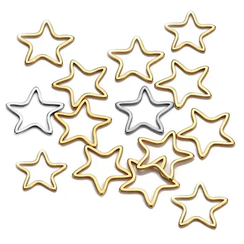 10tk/palju Roostevabast Terasest Õõnsad Pentacle Star Võlusid Ripats Kaelakee DIY Ehted Eeldusi