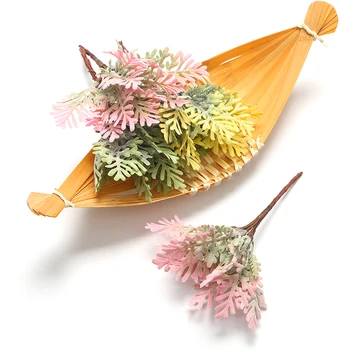 10tk tehislilled Mini Acorn leaf Kimp Pulmad Kodus Toas Teenetemärgi DIY Scrapbooking Dekoratiivne Pärg Võltsitud Lill