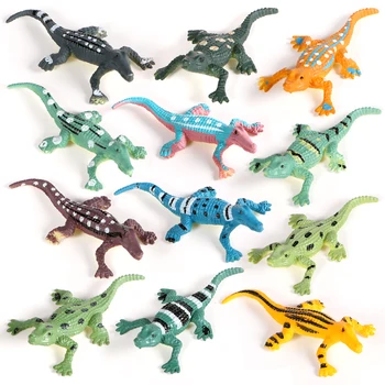 12tk/palju Metsloomade Arvandmed Kujukeste mänguasjad, plastist Simulatsiooni Krokodill Cayman Mini Mudelid Loomaaia Roomajate Loomade Doll Kingitus, Mänguasjad