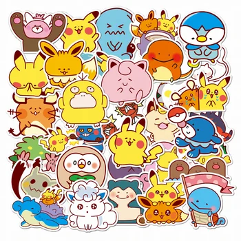 36Pcs Pokemon Kleebis Kawaii Pikachu Rula Jalgratta Kitarr Sülearvuti Lapsed Veekindel Silt Dekoratiivsed Kirjatarvete Kleebis