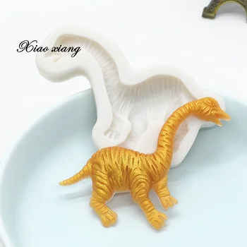 3D Dinosaurus Silikoonist Vormid Šokolaadi lapse Sünnipäeva Cupcake Fondant Kook Dekoreerimiseks Vahendid Küpsiste Küpsetamine Candy Savi Hallitusseened M2074