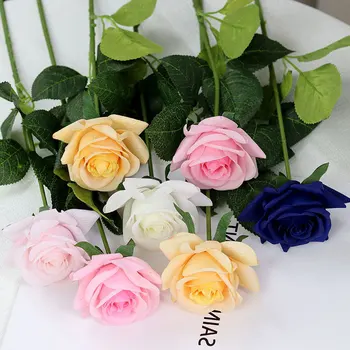 7tk Tunne, Niisutav Lateks Roosi Lille Pulm Teenetemärgi Reaalne Touch tehislilled Kodu Kaunistamiseks Flower Arrangement
