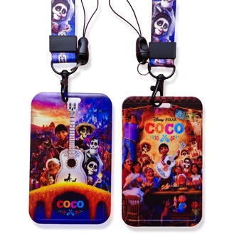 Disney Coco Poisid ID-Kaardi Omanik kaelapaela kinnitamine Nimi Krediitkaardi Omanikud Panga Kaart kaelarihma ID-Kaardi Omanike Identiteedi Märk