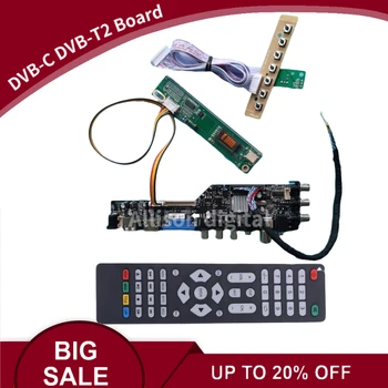 DVB-T2/T, DVB-C 3663 TV Monitor Komplekt B154EW08 LTN154AT01 LTN154AT07 LCD LED Ekraan, HDMI+VGA+USB+TV Töötleja Juhatuse Juhi