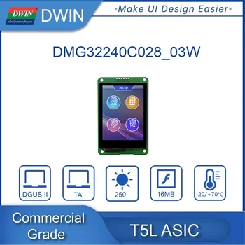 DWIN 2.8 Tolline 320*240 TFT-Ekraan HMI puutetundlik smart ekraan Hmi Ekraan CTP/RTP-TTL UART Port DMG32240C028_03W
