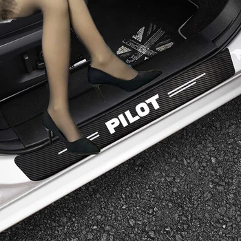 Honda Piloot 1 2 3 2021 2020 2019 2018 2017 2016 2015 2014 2013 2012-2003 4tk Auto Kleebis Carbon Fiber Auto Door Sill Strip