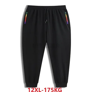 kevad-suvine meeste puuvillased sweatpants sport püksid suurus 10XL 12XL 150KG püksid lukuga mõõdus elastsus püksid 70 60 MFERLIER