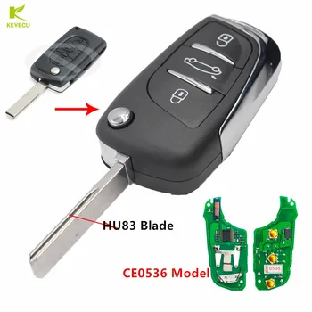 KEYECU Asendamine Kohandatud Flip Remote Key 433MHZ ID46 Kiip Peugeot 207 407 406 307 308 SW 408 107 CE0536 Mudel Enne 2011