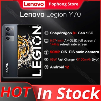 Lenovo Legion Y70 Mängude MobilePhone 6.67 Tolline 144Hz OLED Snapdragon 8+ 1 Gen Okta Core 68W FastCharge Android NFC 12