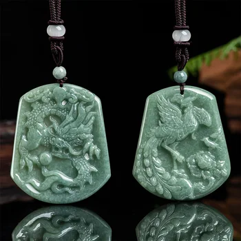 Maichuang/Jade Dragon ja Phoenix Brändi Emerald Kaelakee Ripats Mood Elegantne Isiksuse Võlu Ehted Mehed Naised Abielupaar Kingitus