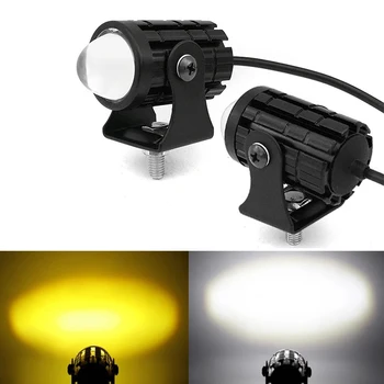 Mootorratta Tähelepanu keskpunktis Projektori Objektiivi Dual Värvi Mini LED Vilkur Ajastiga kaugtulelatern Universaalne 12V Mootorratta Led Valgus