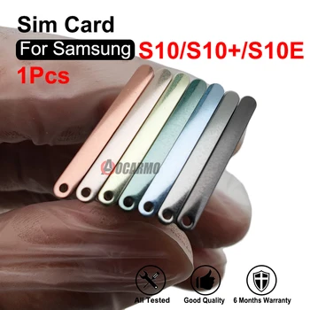 Must Sinine Hõbe Ühtse + Dual Sim Tray MicroSD SIM-Kaardi Pesa Samsung Galaxy S10 Pluss S10+ S10E Asendamine Osa