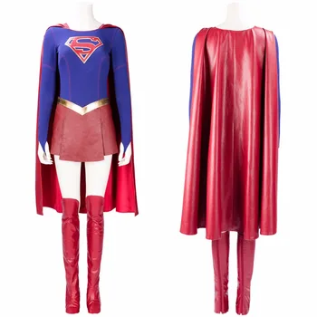 Naiste Superkangelane Cosplay Kara Danvers Kostüüm Kleit Riided Tüdrukutele Ühtne Varjatud Halloween Karnevali Kostüüm Täiskasvanud
