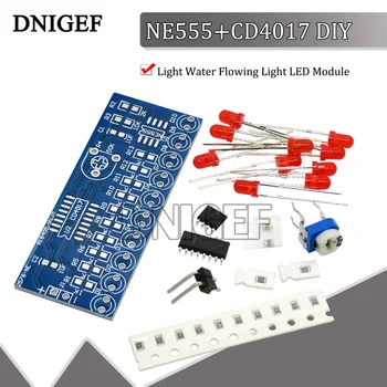NE555+CD4017 Smart Elektroonika Komplektid Valgus Voolab Light LED Moodul Diy Kit