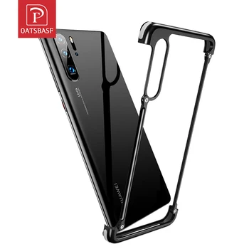 OATSBASF koos Turvapadi Metallist Raami kuju telefoni Puhul Huawei P30 P30 Pro luksus telefoni kaitseraua Anti-drop-Ja Põrutuskindel Telefon Kohtuasjas