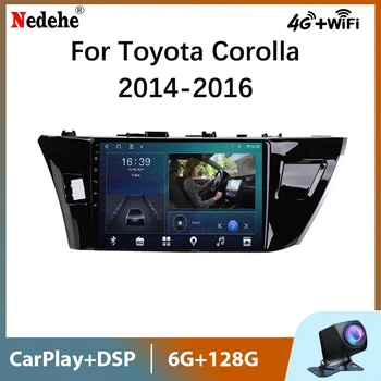 Okta core Android 11 autoraadio Stereo Toyota Corolla Ralink 2014-2016 Auto Audio GPS 2din Multimeedia Video Mängija Carplay 4G