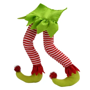 Palus Elf Jalad Jõulukaunistused Palus Jõuluvana Elf Jalad Ornament Täidisega Jalg Joonis Mänguasi Santa Claus Elf Jalg