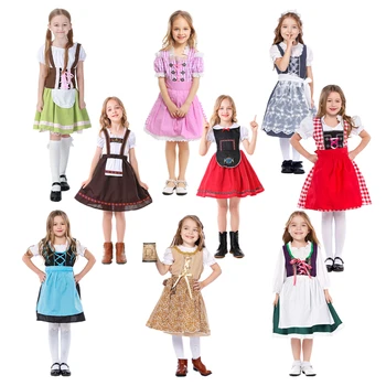 Saksa Oktoberfest Laste Kostüüm Baieri Fantasia Festival Partei Lapsed Õlu Tüdruk Cospaly Kleit Mitme Stiile Valida