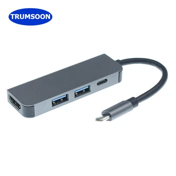 TRUMSOON Thunderbolt 3 C Tüüpi 4K HDMI-ühilduva USB 3.0 C 2.0 Adapter sobib Macbook Pro iPad Samsung S20 Dex Xiaomi 10 TV