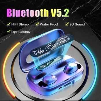 TWS Bluetooth 5.2 Kõrvaklapid Juhtmevabad Kõrvaklapid, In-Ear Earbuds Veekindel Stereo Sport Mini Peakomplekt, HD Mic Koos Laadimise Kasti