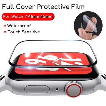 Täielikult katta nano film apple watch 7 41MM 45MM veekindel PMMA ekraan kaitsja ei ole karastatud pehme klaas iWatch7 41/45mm