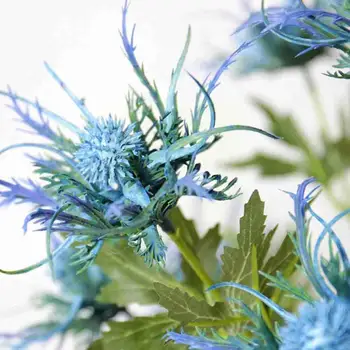 Uusim Siidist Riie Simulatsiooni Eryngium Taim Plastikust Kodu Lille Kokkulepe Kaunistamiseks Flower Materjali Loova Kunsti Artific B7Y0